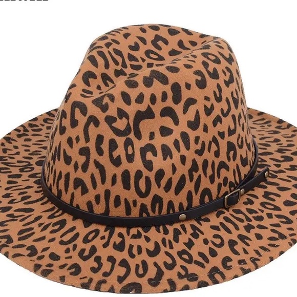 Sexy Leopard Peep Toe Ankle Boots & Hat Combo Brand New - Picture 2 of 4